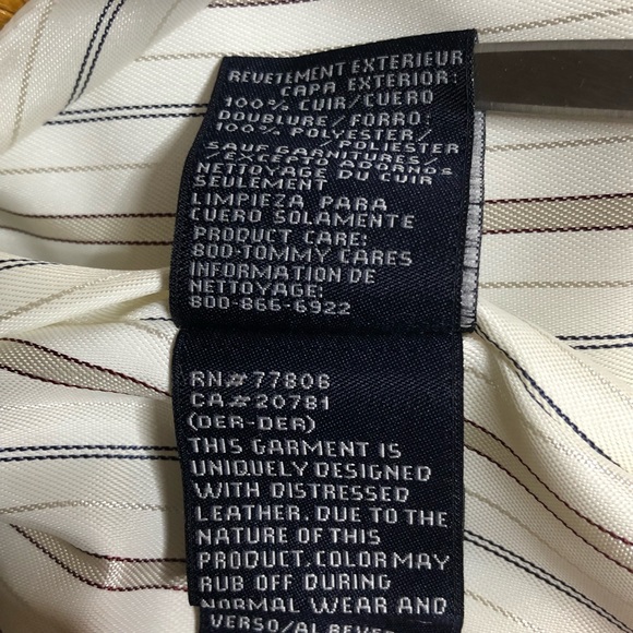 ❤️SOLD❤️ Tommy Hilfiger Genuine Leather Pants - Picture 8 of 8